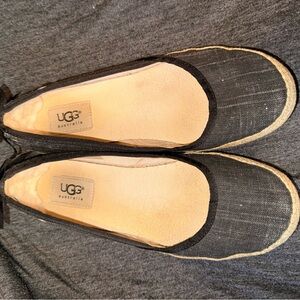 UGG Black Espadrille Flats